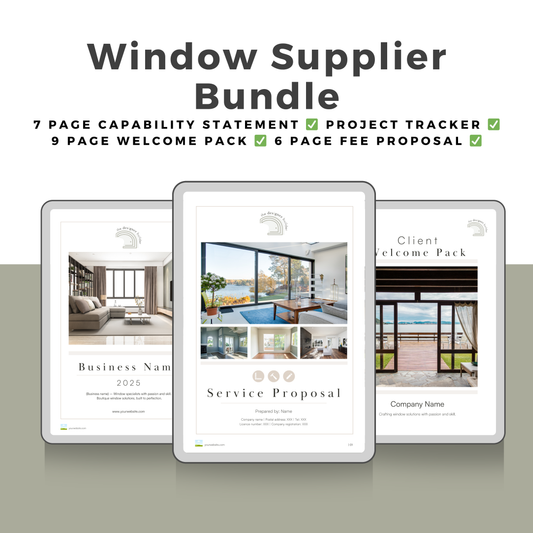 Window Supplier Bundle - The Designer Builder